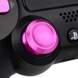 eXtremeRate Metal Pink Repair ThumbSticks Action Buttons Dpad for PS4 Pro Slim Controller -P4AJ0006GC