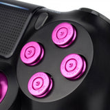 eXtremeRate Metal Pink Repair ThumbSticks Action Buttons Dpad for PS4 Pro Slim Controller -P4AJ0006GC