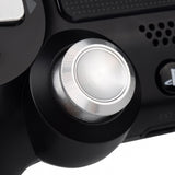 eXtremeRate Metal Silver Repair ThumbSticks Action Buttons Dpad for PS4 Pro Slim Controller -P4AJ0011GC