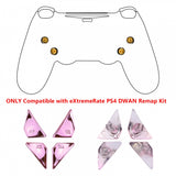 eXtremeRate Chrome Pink Glossy Replacement Redesigned Back Buttons K1 K2 K3 K4 Paddles for eXtremeRate PS4 Controller Dawn Remap Kit - P4GZ023