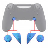eXtremeRate Chameleon Purple Blue Glossy Replacement Redesigned Back Buttons K1 K2 Paddles for eXtremeRate PS4 Controller Dawn 2.0 Remap Kit - P4GZ050