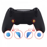 eXtremeRate Chameleon Purple Blue Glossy Replacement Redesigned Back Buttons K1 K2 Paddles for eXtremeRate PS4 Controller Dawn 2.0 Remap Kit - P4GZ050