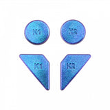 eXtremeRate Chameleon Purple Blue Glossy Replacement Redesigned Back Buttons K1 K2 Paddles for eXtremeRate PS4 Controller Dawn 2.0 Remap Kit - P4GZ050