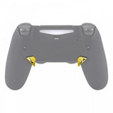 eXtremeRate Chrome Gold Glossy Replacement Redesigned Back Buttons K1 K2 Paddles for eXtremeRate PS4 Controller Dawn 2.0 Remap Kit - P4GZ051