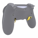 eXtremeRate Chrome Gold Glossy Replacement Redesigned Back Buttons K1 K2 Paddles for eXtremeRate PS4 Controller Dawn 2.0 Remap Kit - P4GZ051