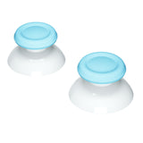 eXtremeRate Heaven Blue & White Dual-Color Replacement 3D Joystick Thumbsticks, Analog Thumb Sticks with Phillips Screwdriver for PS4 Slim Pro Controller - P4J0131