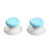 eXtremeRate Heaven Blue & White Dual-Color Replacement 3D Joystick Thumbsticks, Analog Thumb Sticks with Phillips Screwdriver for PS4 Slim Pro Controller - P4J0131