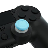 eXtremeRate Heaven Blue & White Dual-Color Replacement 3D Joystick Thumbsticks, Analog Thumb Sticks with Phillips Screwdriver for PS4 Slim Pro Controller - P4J0131
