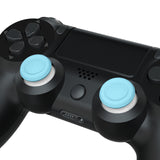 eXtremeRate Heaven Blue & White Dual-Color Replacement 3D Joystick Thumbsticks, Analog Thumb Sticks with Phillips Screwdriver for PS4 Slim Pro Controller - P4J0131