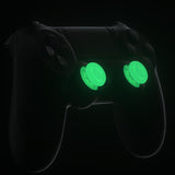 eXtremeRate Glow in Dark - Green Dual-Color Replacement 3D Joystick Thumbsticks, Analog Thumb Sticks with Phillips Screwdriver for PS4 Slim Pro Controller - P4J0133