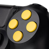 eXtremeRate Solid Yellow Action Buttons Repair for PS4 Controller -P4J0204