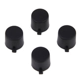eXtremeRate Solid Black Action Buttons Repair for 4 PS4 Controller -P4J0209