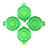 eXtremeRate Transparent Green Action Buttons Repair for PS4 Controller-P4J0212