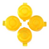 eXtremeRate Transparent Yellow Action Buttons Repair for PS4 Controller-P4J0213