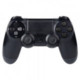 eXtremeRate Transparent Black Action Buttons Repair for PS4 Controller-P4J0215