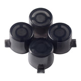 eXtremeRate Transparent Black Action Buttons Repair for PS4 Controller-P4J0215