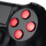 eXtremeRate Customized Action Buttons Custom Kits for PS4 Controller Chrome Red-P4J0219