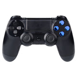eXtremeRate Chrome Blue Action Buttons Repair for 4 PS4 Controller-P4J0220