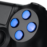 eXtremeRate Chrome Blue Action Buttons Repair for 4 PS4 Controller-P4J0220