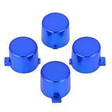eXtremeRate Chrome Blue Action Buttons Repair for 4 PS4 Controller-P4J0220