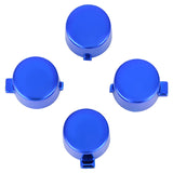 eXtremeRate Chrome Blue Action Buttons Repair for 4 PS4 Controller-P4J0220