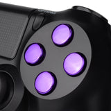 eXtremeRate Chrome Purple Action Buttons Repair for PS4 Controller-P4J0221