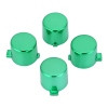 eXtremeRate Chrome Green Action Buttons Repair for 4 PS4 Controller-P4J0222