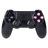 eXtremeRate Chrome Pink Action Buttons Repair for 4 PS4 Controller-P4J0234