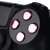 eXtremeRate Chrome Pink Action Buttons Repair for 4 PS4 Controller-P4J0234