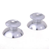 eXtremeRate Metal Silver Chrome Thumbsticks Replacement Thumb Stick For PS4 Controller - P4J0302