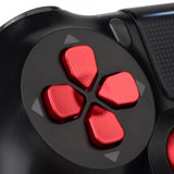 eXtremeRate Metal  Red Dpad Direction Pad Buttons Repair for PS4 Controller - P4J0527