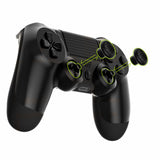 eXtremeRate Black ThumbsGear Interchangeable Ergonomic Thumbstick for PS4 Slim PS4 Pro PS5 Controller with 3 Height Domed and Concave Grips Adjustable Joystick - P4J1101