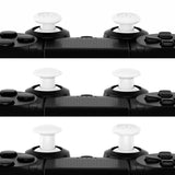 eXtremeRate White ThumbsGear Interchangeable Ergonomic Thumbstick for PS4 Slim PS4 Pro PS5 Controller with 3 Height Domed and Concave Grips Adjustable Joystick - P4J1102