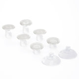 eXtremeRate Transparent ThumbsGear Interchangeable Ergonomic Thumbstick for PS4 Slim PS4 Pro PS5 Controller with 3 Height Domed and Concave Grips Adjustable Joystick - P4J1103