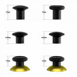 eXtremeRate ThumbsGear Interchangeable Ergonomic Thumbstick for PS4 Slim PS4 Pro PS5 Controller with 3 Height Domed and Concave Grips Adjustable Joystick - Chrome Gold & Black - P4J1104