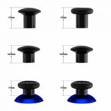 eXtremeRate ThumbsGear Interchangeable Ergonomic Thumbstick for PS4 Slim PS4 Pro PS5 Controller with 3 Height Domed and Concave Grips Adjustable Joystick - Chrome Blue & Black - P4J1107