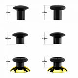 eXtremeRate ThumbsGear Interchangeable Ergonomic Thumbstick for PS4 Slim PS4 Pro Controller with 3 Height Domed and Concave Grips Adjustable Joystick -  Chrome Glossy Gold & Black - P4J1108