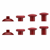 eXtremeRate Carmine Red ThumbsGear Interchangeable Ergonomic Thumbstick for PS5 Controller, for PS4 All Model Controller - 3 Height Domed and Concave Grips Adjustable Joystick - P4J1112
