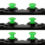eXtremeRate Green ThumbsGear Interchangeable Ergonomic Thumbstick for PS5 Controller, for PS4 All Model Controller - 3 Height Domed and Concave Grips Adjustable Joystick - P4J1114