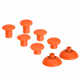 eXtremeRate Orange ThumbsGear Interchangeable Ergonomic Thumbstick for PS5 Controller, for PS4 All Model Controller - 3 Height Domed and Concave Grips Adjustable Joystick - P4J1116