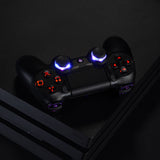 eXtremeRate Multi-Colors Luminated D-pad Thumbstick L1 R1 R2 L2 Home Face Buttons DTFS (DTF 2.0) LED Kit for PS4 CUH-ZCT2 Controller with Classical Symbols Buttons - 10 Colors Modes 7 Areas DIY Option - P4LED02