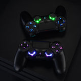 eXtremeRate Multi-Colors Luminated D-pad Thumbstick L1 R1 R2 L2 Home Face Buttons DTFS (DTF 2.0) LED Kit for PS4 CUH-ZCT2 Controller with Classical Symbols Buttons - 10 Colors Modes 7 Areas DIY Option - P4LED02