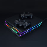 eXtremeRate RGB LED Light Strip 7 Colors 29 Effects DIY Decoration Accessories Flexible Tape Lights Strips Kit for PS4 Pro Console with IR Remote - P4LED03