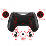 eXtremeRate Scarlet Red DECADE Tournament Controller (DTC) Upgrade Kit for PS4 Controller JDM-040/050/055, Upgrade Board & Ergonomic Shell & Back Buttons & Trigger Stops - Controller NOT Included - P4MG001