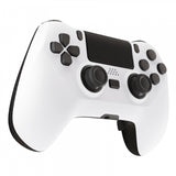 eXtremeRate White DECADE Tournament Controller (DTC) Upgrade Kit for PS4 Controller JDM-040/050/055, Upgrade Board & Ergonomic Shell & Back Buttons & Trigger Stops - Controller NOT Included - P4MG003