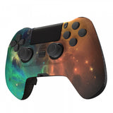 eXtremeRate Orange Star Universe DECADE Tournament Controller (DTC) Upgrade Kit for PS4 Controller JDM-040/050/055, Upgrade Board & Ergonomic Shell & Back Buttons & Trigger Stops - Controller NOT Included - P4MG010