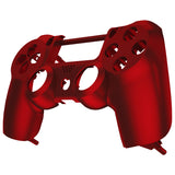 eXtremeRate Red Soft Touch Face Plate Front Shell Custom Kits for PS4 Controller - P4MSF01