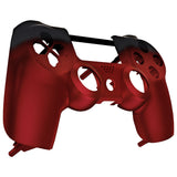 eXtremeRate Shadow Frosted Red Face Plate Front Shell Custom Kits for PS4 Controller - P4MSF14