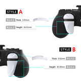 PlayVital 2 Pair White Shoulder Buttons Extension Triggers for PS4 All Model Controller, Game Improvement Adjusters for PS4 Controller, Bumper Trigger Extenders for PS4 Slim Pro Controller - P4PJ002