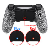 eXtremeRate Textured White Dawn 2.0 FlashShot Trigger Stop Remap Kit for PS4 CUH-ZCT2 Controller, Part & Back Shell & 2 Back Buttons & 2 Trigger Lock for PS4 Controller JDM 040/050/055 - P4QS002